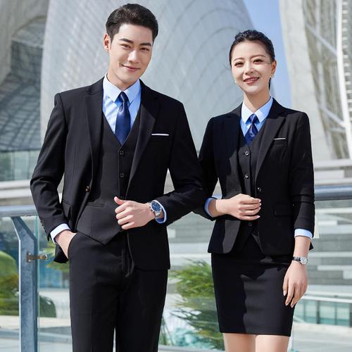 職場戰袍 2022高端男女同款西裝三件套，成就房地產與公考面試的自信之選